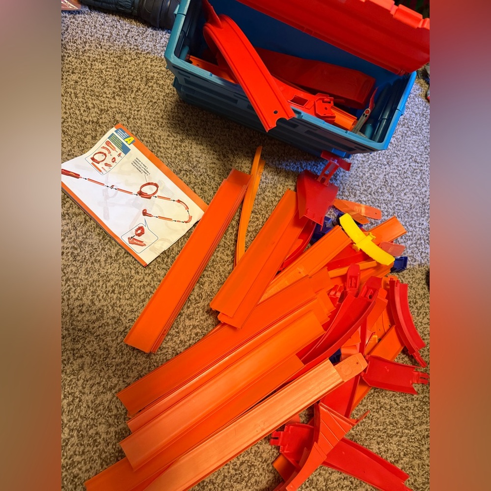 Vibrant Orange Racing Track Set